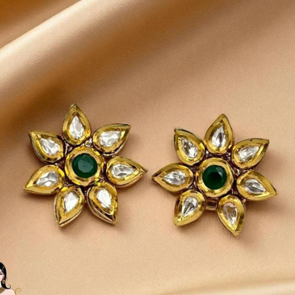 Jewel Addiction Stylish Pota Stone Stud Earrings
