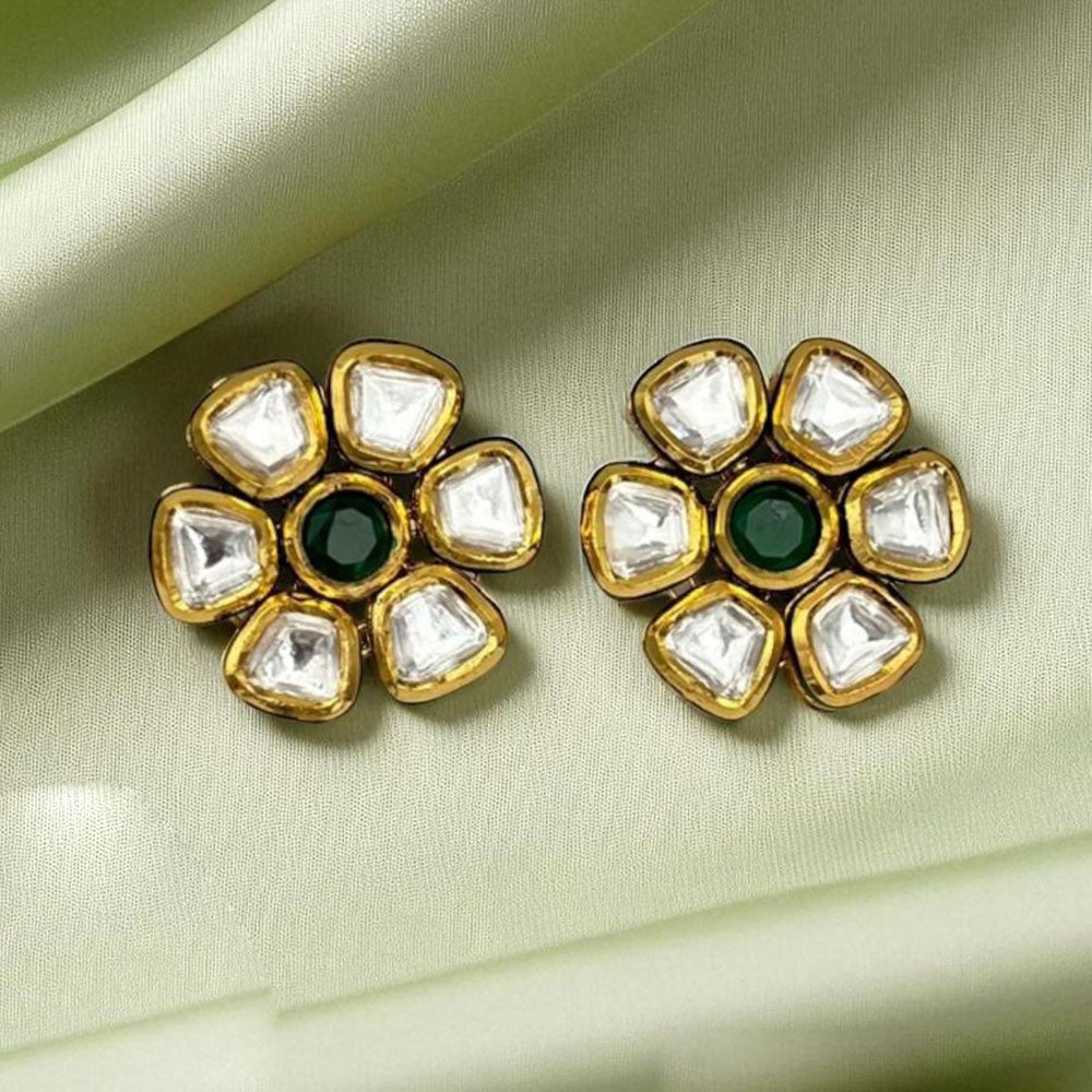 Jewel Addiction Stylish Pota Stone Stud Earrings