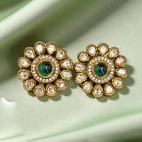 Jewel Addiction Stylish Pota Stone Stud Earrings