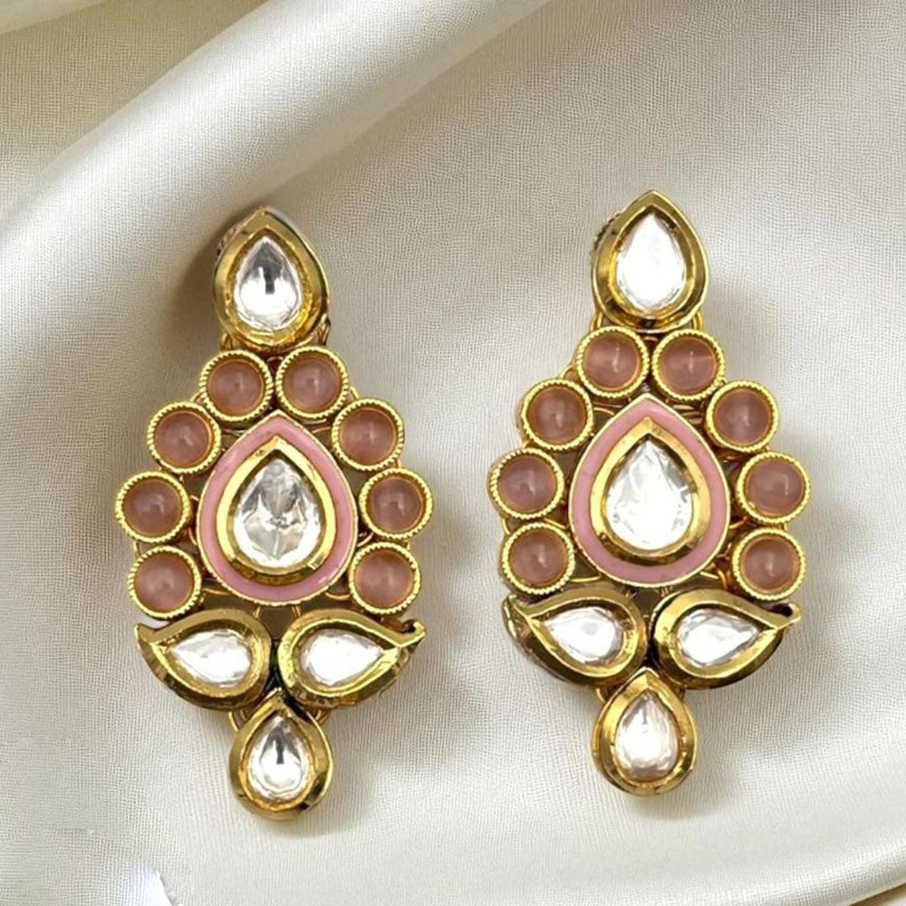 Jewel Addiction Trendy Pota And Meenakari Dangler Earrings
