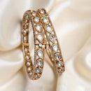 Jewel Addiction Wedding Glow Openable Bangles With Polki Kundan Touch
