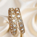 Jewel Addiction Wedding Glow Openable Bangles With Polki Kundan Touch