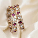Jewel Addiction Wedding Glow Openable Bangles With Polki Kundan Touch