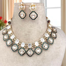 Jewel Addiction Regal Polki Kundan And Meenakari  Necklace Set