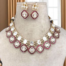 Jewel Addiction Regal Polki Kundan And Meenakari  Necklace Set