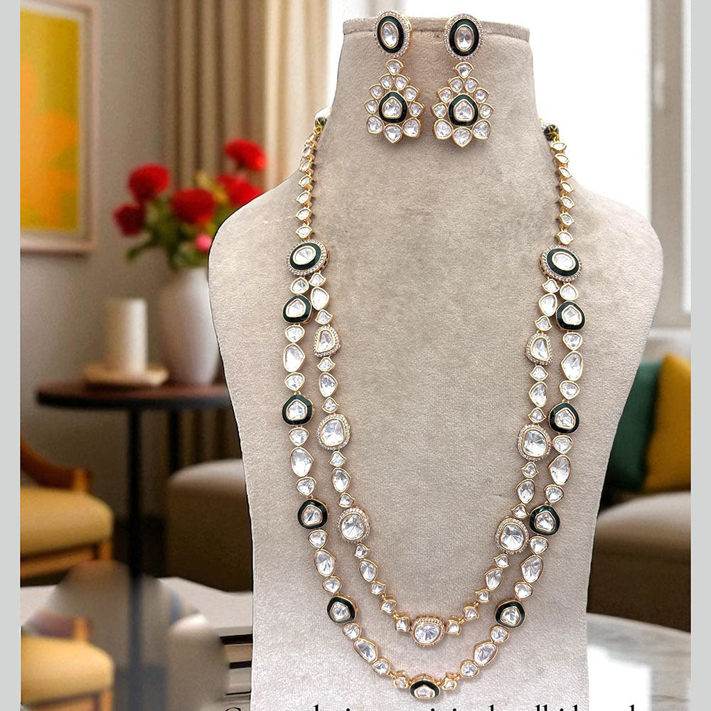 Jewel Addiction Regal Polki Kundan And Meenakari  Necklace Set