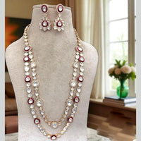 Jewel Addiction Regal Polki Kundan And Meenakari  Necklace Set