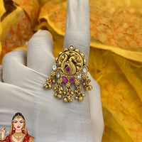 Jewel Addiction Ethnic Elegance Kundan Peacock Design Ring
