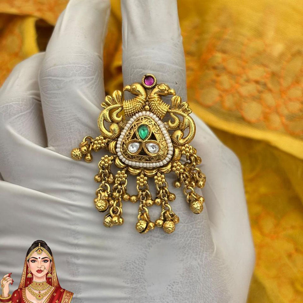Jewel Addiction Ethnic Elegance Kundan And Pearl Ring