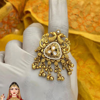 Jewel Addiction Ethnic Elegance Kundan And Pearl Ring