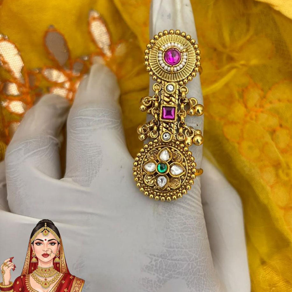 Jewel Addiction Ethnic Elegance Kundan And Pearl Ring