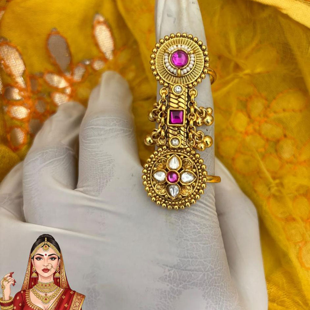 Jewel Addiction Ethnic Elegance Kundan And Pearl Ring