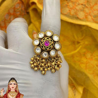Jewel Addiction Designer Elegant Pota And Kundan Stone Ring