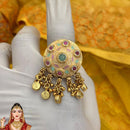 Jewel Addiction Designer Elegant Pota And Meenakari Ring