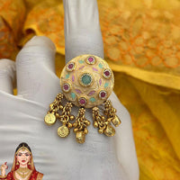 Jewel Addiction Designer Elegant Pota And Meenakari Ring