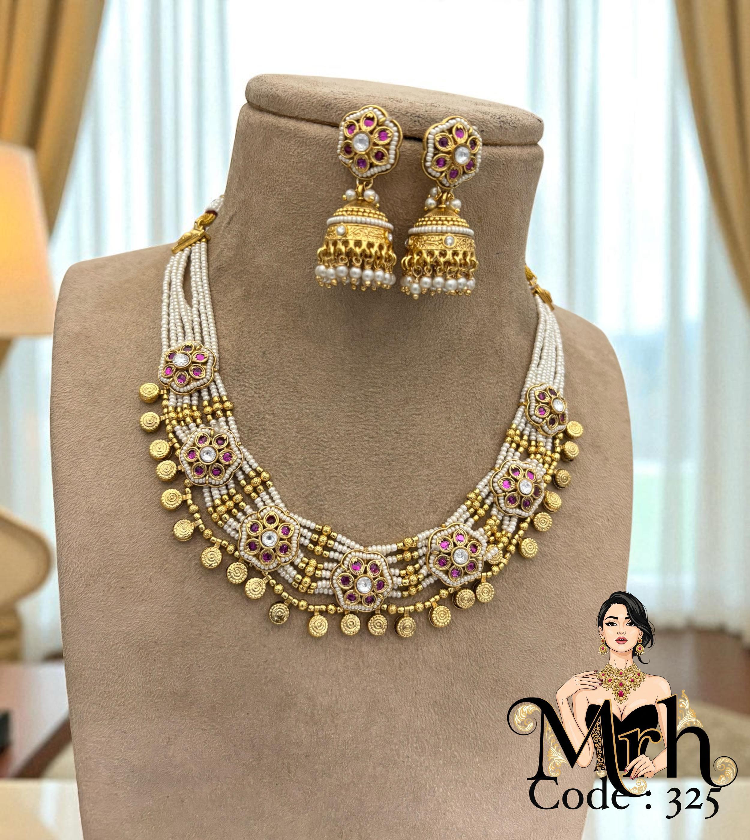 Jewel Addiction Timeless Royal Kundan And Pearl Necklace Set