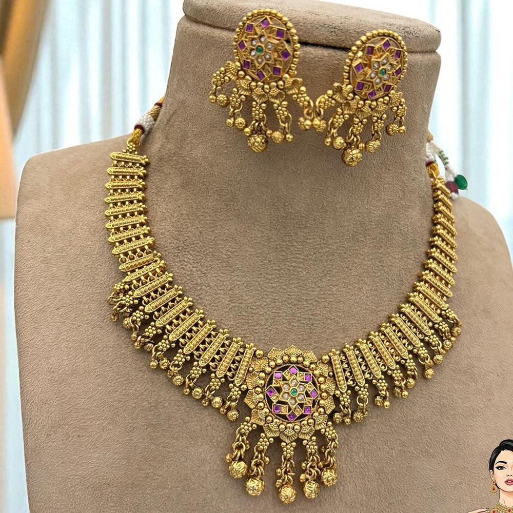 Jewel Addiction Timeless Royal Kundan Necklace Set