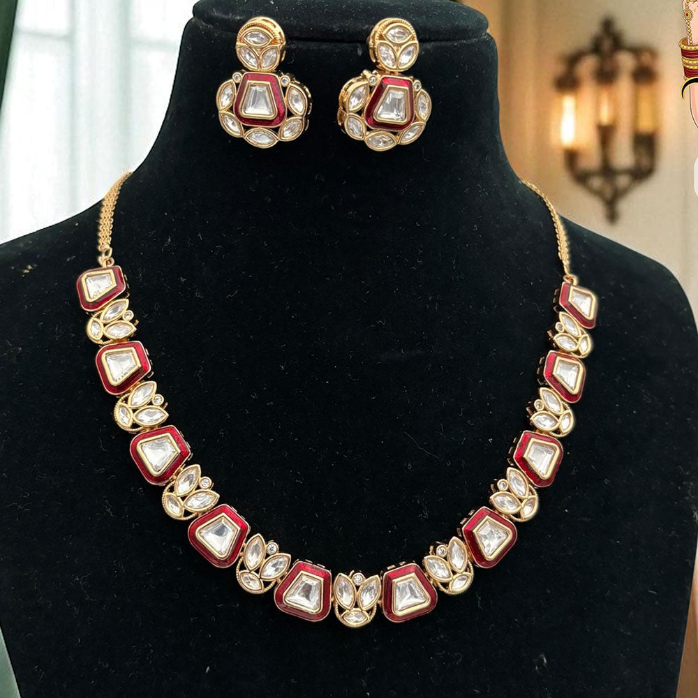 Jewel Addiction Sparkle Shine Royal Kundan Necklace Set