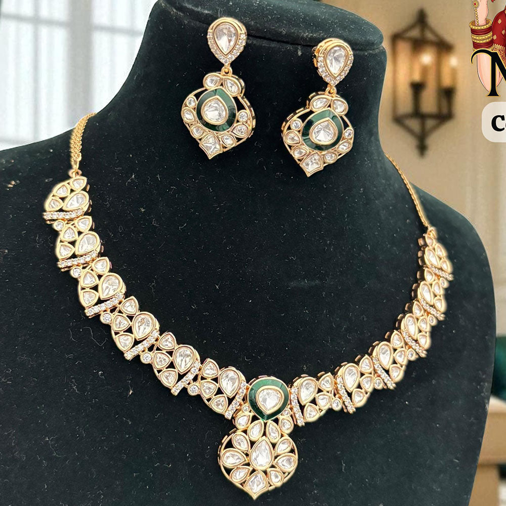 Jewel Addiction Sparkle Shine Royal Kundan Necklace Set