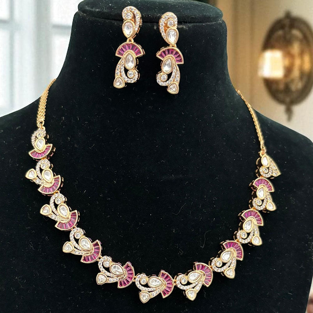 Jewel Addiction Sparkle Shine Royal Kundan Necklace Set