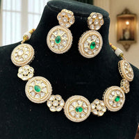Jewel Addiction Heritage Glam Kundan And Pota Stone Necklace Set
