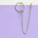 Jewel Addiction Premium Austrian Stone and Pearl Nath Nose Ring for Women & Girls