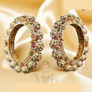Jewel Addiction Elegant Glow Kundan And Pearls Bangles Set