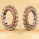 Jewel Addiction Sparkling Glow Kundan And Pearls Meenakari Bangles Set