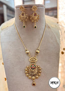 Jewel Addiction Exclusive Pota Stone Long Necklace Set with Ethnic Design and Statement Appeal