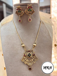 Jewel Addiction Exclusive Pota Stone Long Necklace Set with Ethnic Design and Statement Appeal
