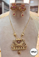 Jewel Addiction Exclusive Pota Stone Long Necklace Set with Ethnic Design and Statement Appeal