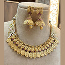Jewel Addiction Traditional Pota Stone Temple Necklace Set For Traditional And Wedding Wear