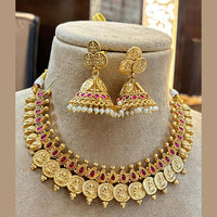 Jewel Addiction Traditional Pota Stone Temple Necklace Set For Traditional And Wedding Wear