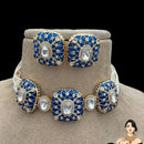 Jewel Addiction Stylish Kundan And Pearl Choker Necklace Set For Special Occassions