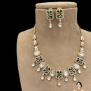 Jewel Addiction Luxury Polki Kundan Necklace Set For Wedding And Festive Wear