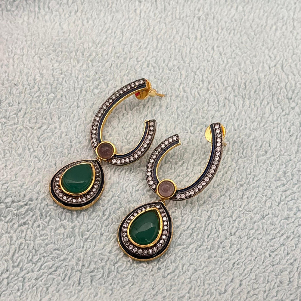 Jewel Addiction Austrain Stone Dangler Earring For Festive And Fusion Wear
