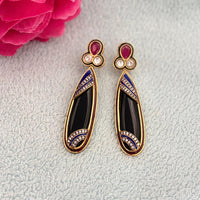 Jewel Addiction Ethnic Glow Pota And Austrain Stone Designer Dangler Earrings 