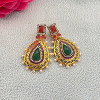 Jewel Addiction Ethnic Glow Pota And Austrain Stone Designer Dangler Earrings