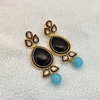 Jewel Addiction Royal Spark Pota And Crystal Stone Ethnic Glam Dangler Earrings 