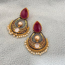 Jewel Addiction Royal Bloom Pota Stone And Pearl Fusion Dangler Earrings 