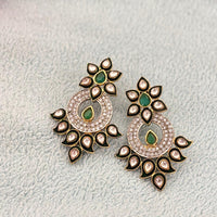 Jewel Addiction Royal Spark Pota And Austrain Stone Ethnic Glam Dangler Earrings 