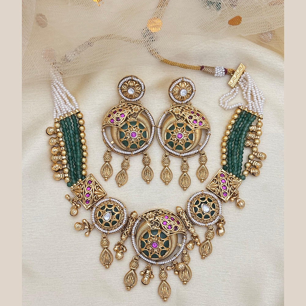 Jewel Addiction Timeless Royal Kundan And Pearl Necklace Set
