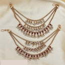 Jewel Addiction Traditional Copper Finish Pota Stone And Pearl Multi Layer Kan Chain