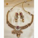 Jewel Addiction Elegant Crystal Stone Necklace Set With Meenakari work Party and Wedding Wear