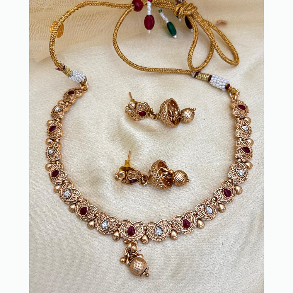 Jewel Addiction Elegant Crystal Stone Necklace Set Party and Wedding Wear