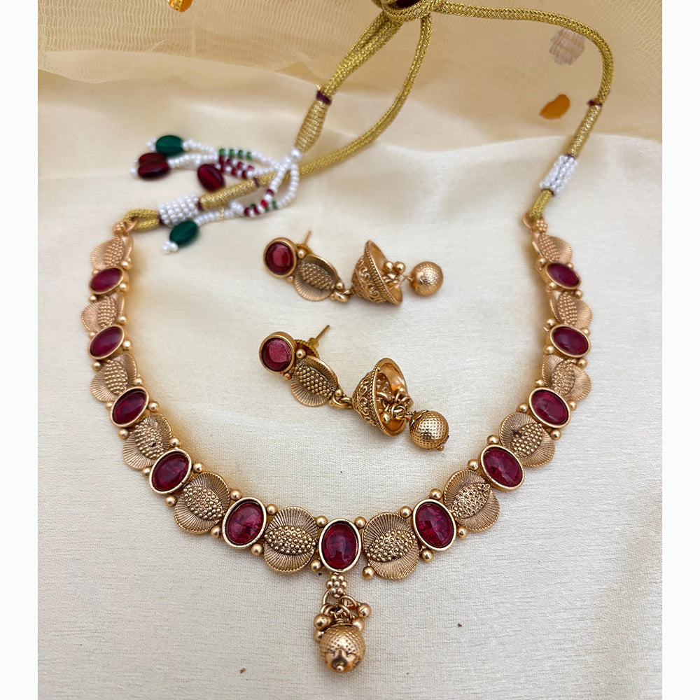 Jewel Addiction Elegant Crystal Stone Necklace Set Party and Wedding Wear