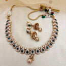 Jewel Addiction Elegant Crystal Stone Necklace Set With Meenakari work Party and Wedding Wear