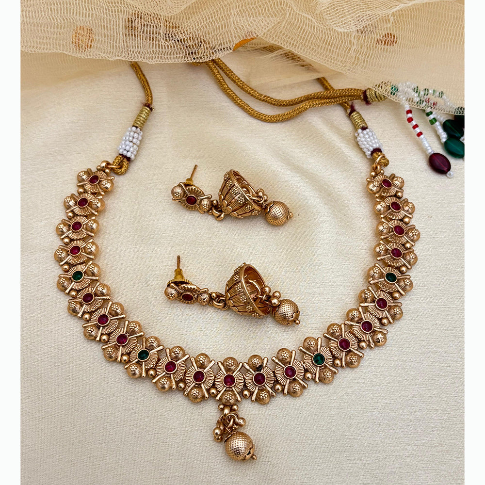 Jewel Addiction Elegant Crystal Stone Necklace Set Party and Wedding Wear
