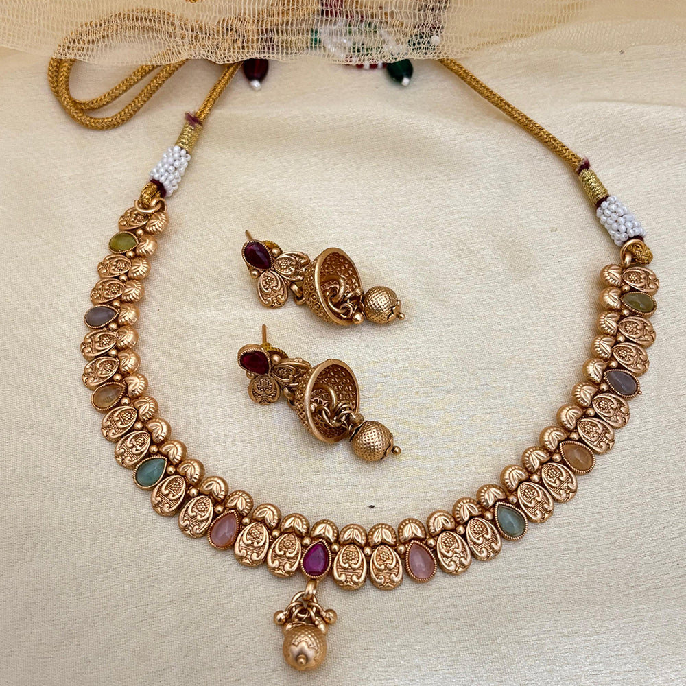 Jewel Addiction Elegant Crystal Stone Necklace Set Party and Wedding Wear
