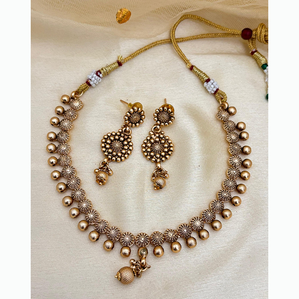 Jewel Addiction Elegant Gold Necklace Set Pure Gold Plated Design For All Occassions